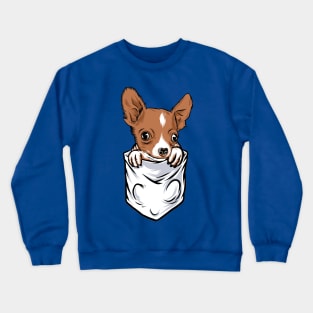 chihuahua in pocket Crewneck Sweatshirt